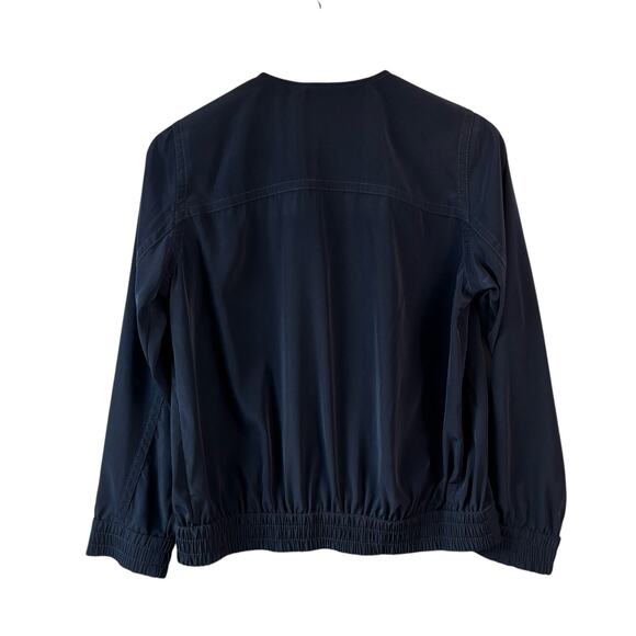 J Crew‎ Womens Jacket XS Blue Bomber Full Zip Quick Dry Business Preppy Gorpcore - Picture 5 of 8